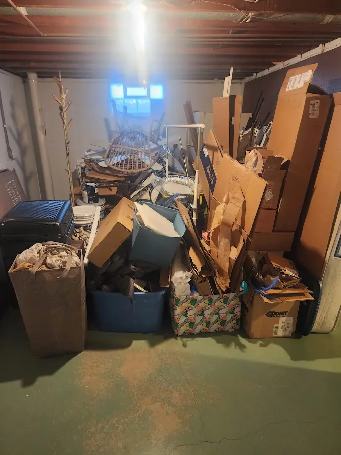 Roll-off dumpster container at job site for Construction Dumpster Rental in Columbia Heights